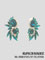 AC0507 boucles d'oreilles  grosses pierres verts