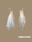 White ostrich earrings