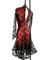 Cerise lace latin dance dress