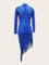 Octavia, beautiful blue lace latin dance dress