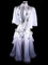 Livia romantic white to gray ballroom dance dress, in stock size 38/40/42