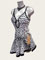 Harper, robe de danse latine lopard noir et blanc