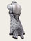 Harper, robe de danse latine lopard noir et blanc