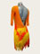 Robe de danse latine  franges, taille L