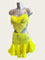 Robe de danse latine fluo jaune  franges 