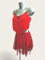 Robe de danse latine rouge  franges 