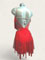Robe de danse latine rouge  franges 