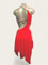 Alicia robe de danse latine rouge de luxe