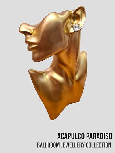 AC0523 boucles d'oreilles � grosses pierres cristal