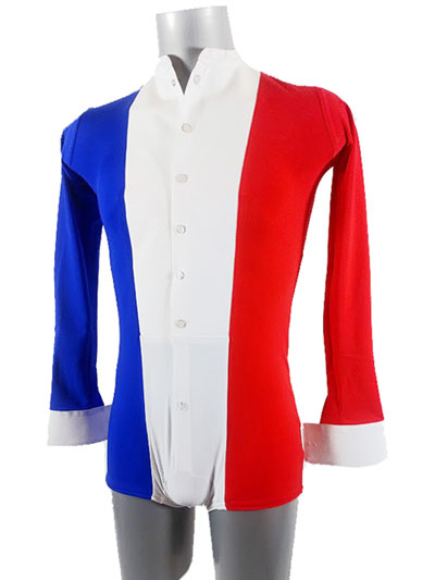 Chemise standard pour frac/ danse sportive/danse de salon-drapeau fran�ais