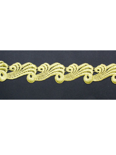 Guipure dentelle jaune