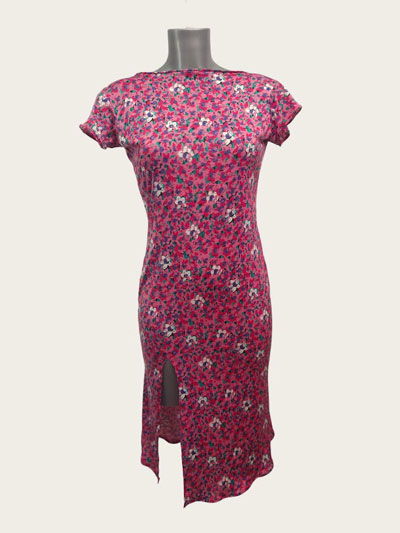 Tricia printed pink/fuchsia flower tango dress size S/M/L