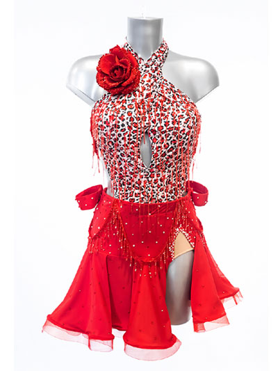 Manon, leopard latin dance dress