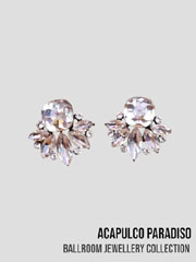 AC0524 boucles d'oreilles  grosses pierres cristal