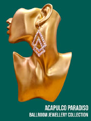 Boucles d'oreilles de danse faites  la main-Cristal AB