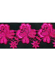 Fuchsia guipure lace