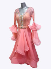 Theodora, romantic french lace ballroom dance dress